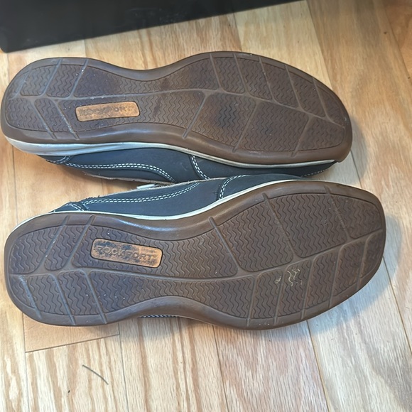 Rockport Works Navy and Cream Sperry-Like Safety Toe Women 11 - Picture 2 of 2